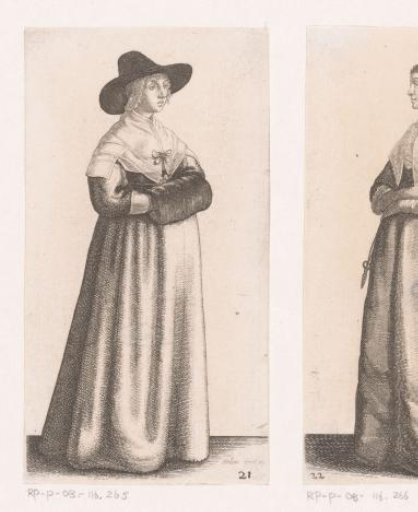 English Lady of Quality with Hat and Muff