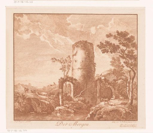 Landscape with a tower ruin