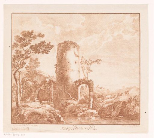 Landscape with a tower ruin
