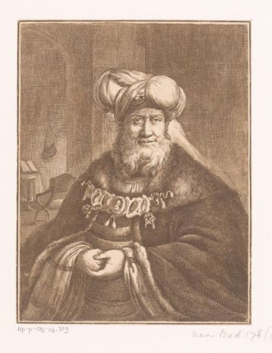 Portrait of an unknown old man with a turban