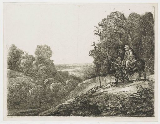 The flight into Egypt: altered plate from Seghers