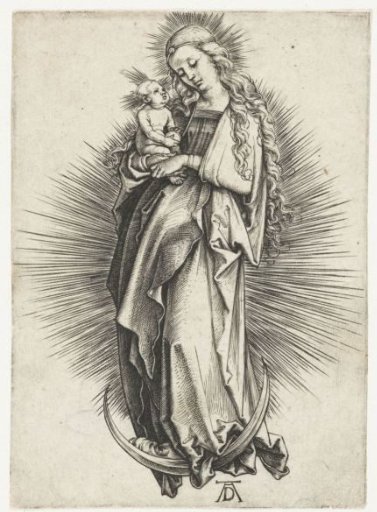 Mary with Child on the Crescent Moon