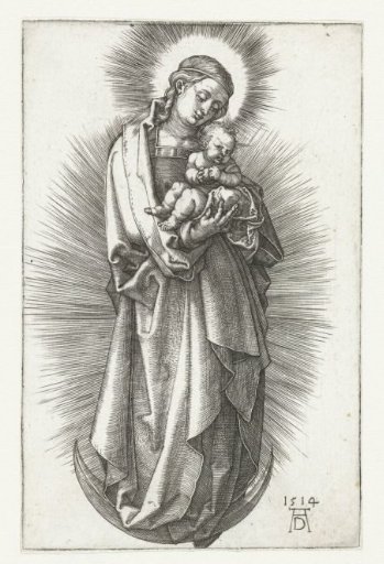 Mary with Child on the Crescent Moon