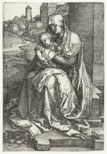 Mary with Child by a Wall