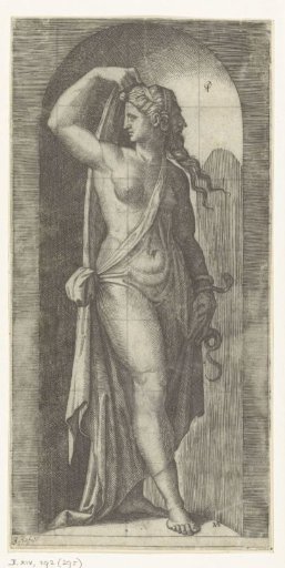 Woman as Personification of Prudence (Prudentia) with Snake and Mask