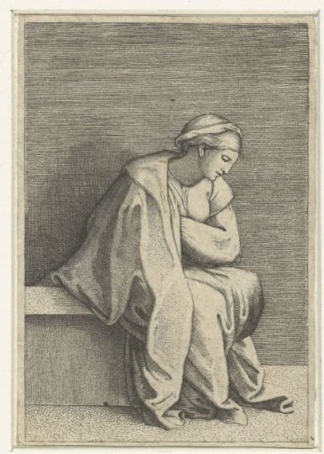 Seated woman in meditation