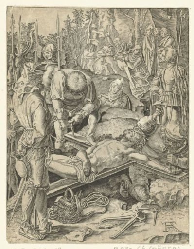 Christ Being Nailed to the Cross