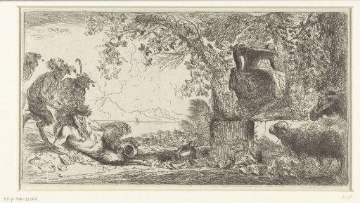 Pan Lying Next to a Large Vase