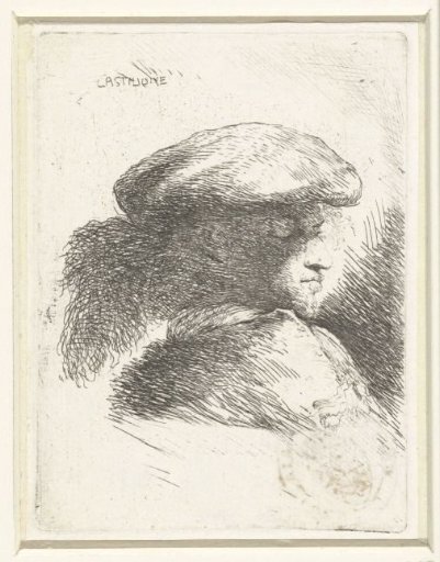 Head of a Young Man with a Cap with a Plume