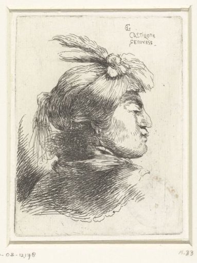 Head of a man with a turban