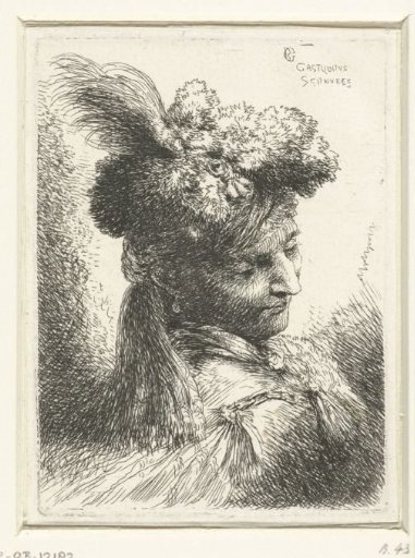 Head of a young man with an earring