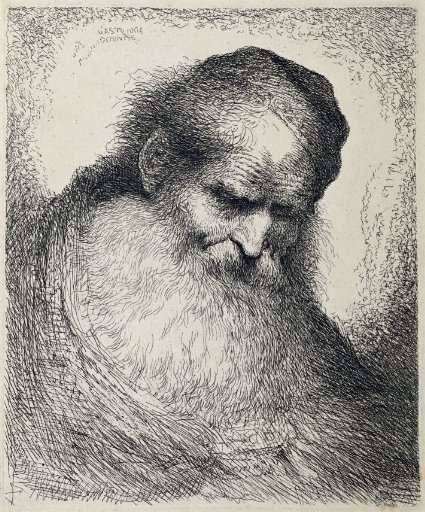 Head of a sleeping old man