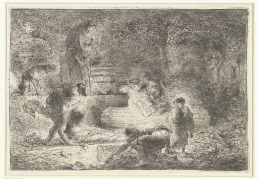 Tobit burying the dead