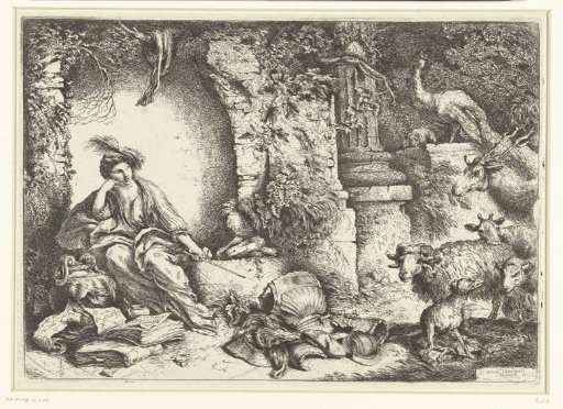 Circe with the travel companions of Odysseus transformed into animals