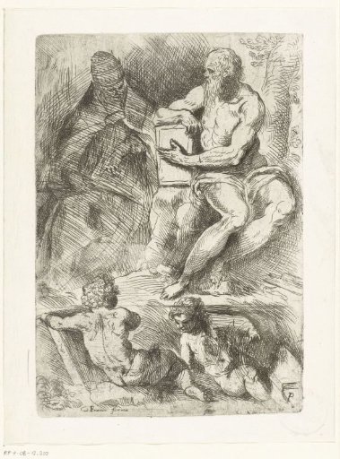 Saint Jerome, the Pope and two putti