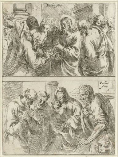 Mary with Child and Christ with the Adulterous Woman
