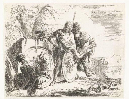 Seated Woman with Soldier and Philosopher