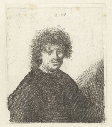 Self-portrait in a cloak with a falling collar: bust