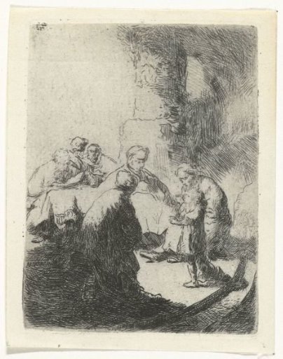 Christ disputing with the doctors: small plate