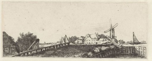 Landscape with a wooden bridge