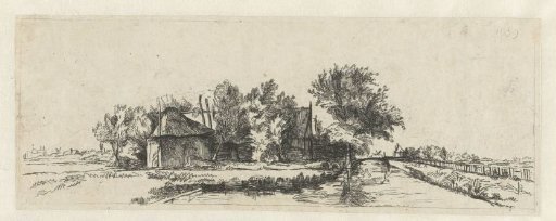 Landscape with a canal and fence