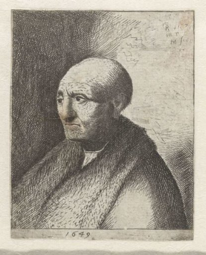 Bald man in a fur cloak
