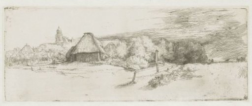 Landscape with a farm building and the 'house with the tower'