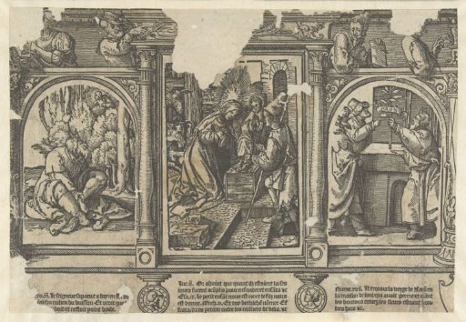 The Adoration by a Shepherd, Burning Bush and the Flowering Rod of Aaron