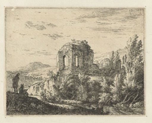 Landscape with Ruins of a Temple and Two Sketchers