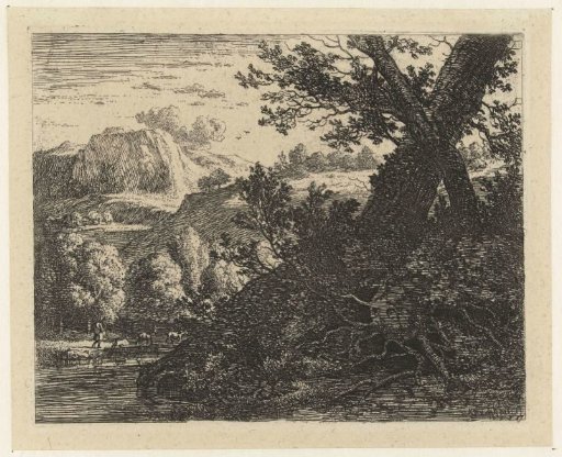 Landscape with a Tree with Exposed Roots