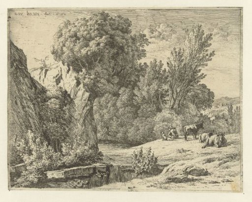 Landscape with a Shepherd and Three Cows