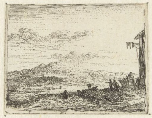Italianate Landscape with Wagon at Inn