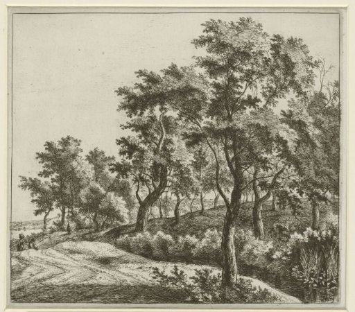 Landscape with a road along a brook