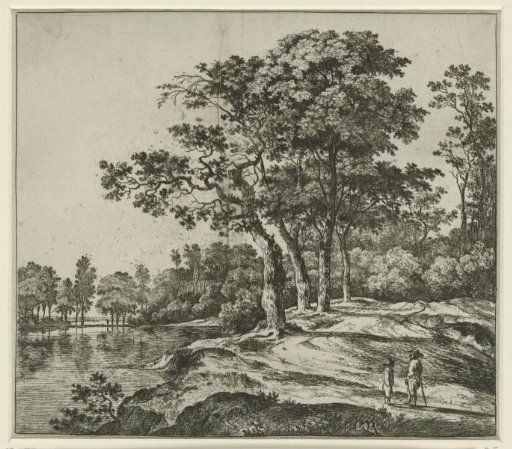 Landscape with a group of four trees