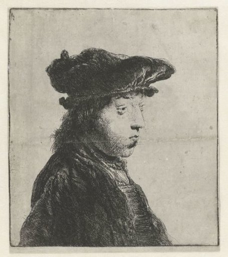 Bust of a young man with a velvet cap