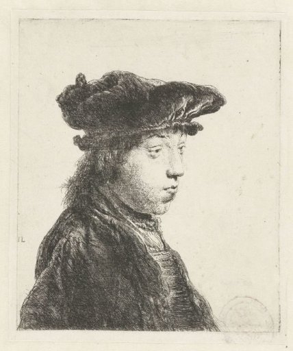 Bust of a young man with a velvet cap