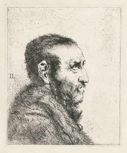 Bust of a man with a short beard