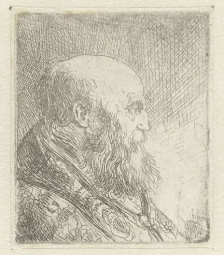 Bust of an old man with a beard