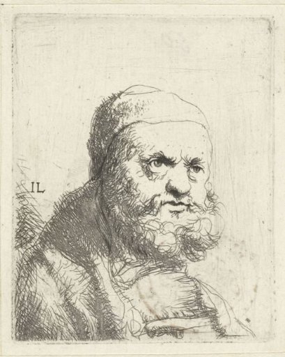 Bust of an old man with a beard