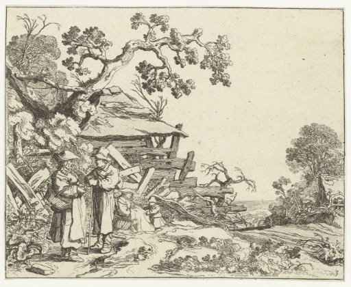 Landscape with a Peasant and a Peasant Woman