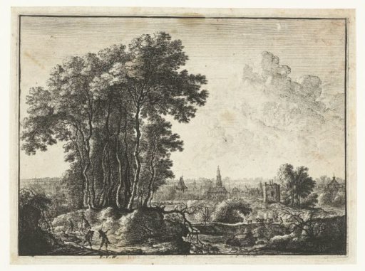 Landscape with travellers