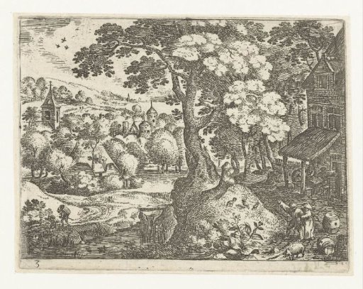 Landscape With Travellers Near An Inn