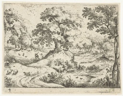 Landscape With Travellers Near Houses
