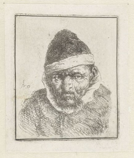 Bust Of An Old Peasant With A Pointed Hat