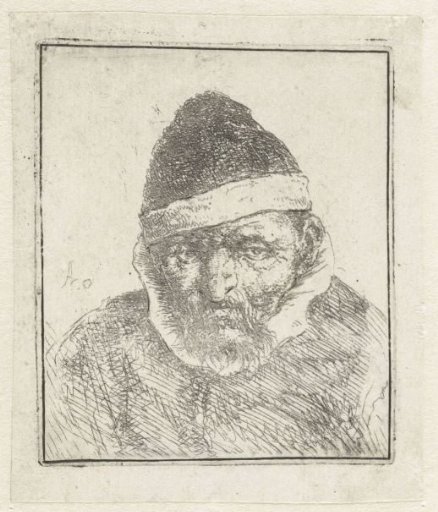 Bust Of An Old Peasant With A Pointed Hat