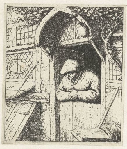 Peasant Leaning on a Lower Door Panel