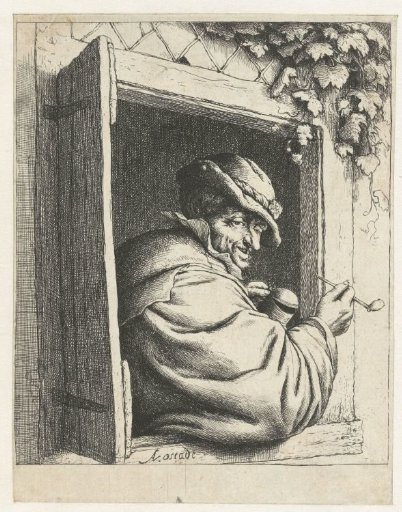 Smoking Peasant in a Window Opening