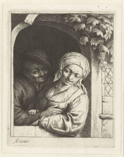 Peasant and Peasant Woman as a Lovers' Pair in a Doorway