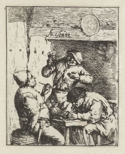 Two Smokers and a Drinker in a Tavern