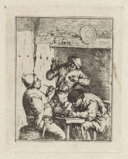 Two Smokers and a Drinker in a Tavern
